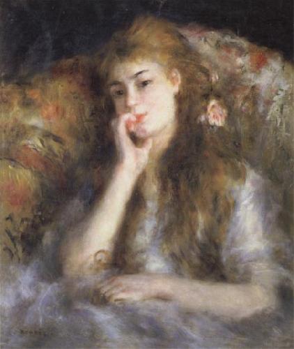 Pierre Renoir Young Woman Seated(The Thought) oil painting image